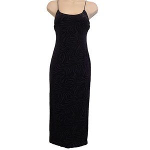 Wild Fable Womens Velvet Sleeveless Full Length Bodycon Dress Black Size XS